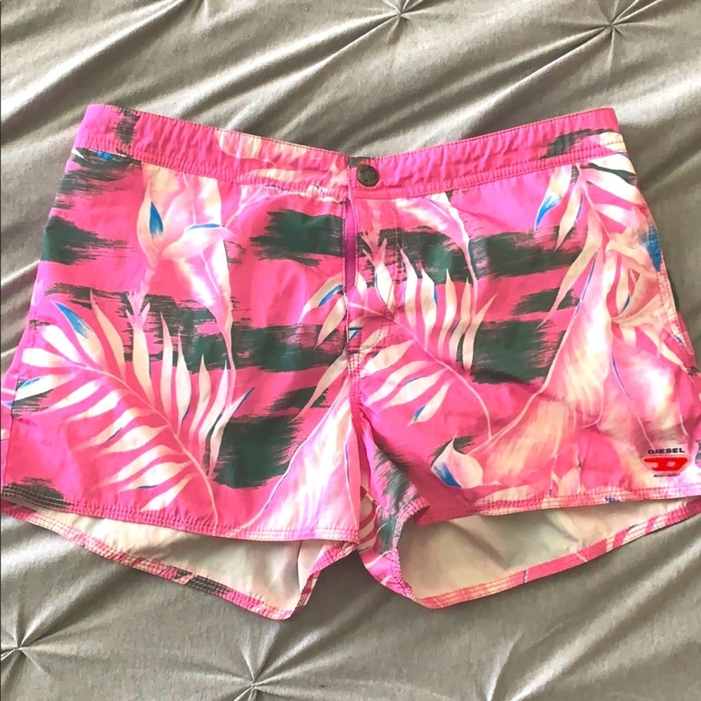 Diesel Hawaiian Pink Floral Short Swimwear Mens L